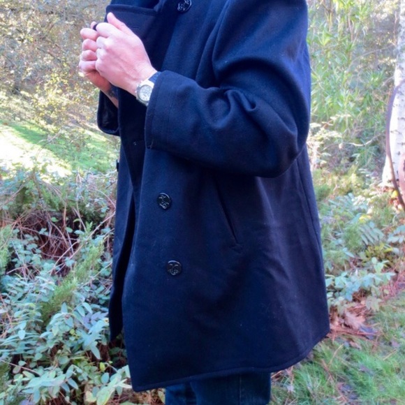 Brand New wool peacoat with Gold Anchor accented Buttons by Liz Claiborne - Picture 2 of 12